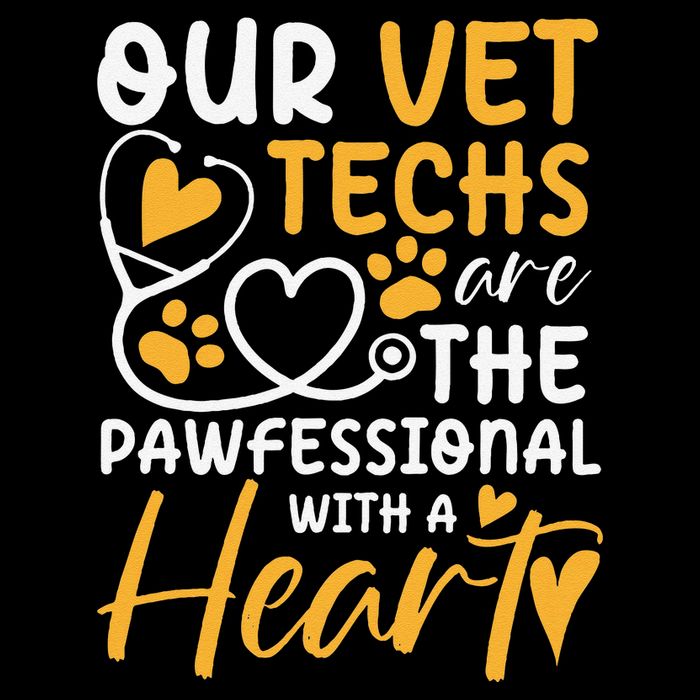 Our Vet Techs Are The Paw Fessionals With A Heart Full-Length Apron With Pockets