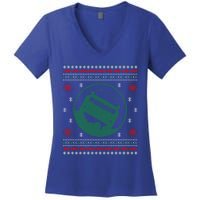 Offroad Vehicle Ugly Christmas Outdoor Gift Women's V-Neck T-Shirt