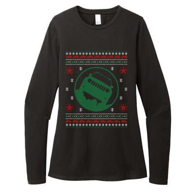 Offroad Vehicle Ugly Christmas Sweater Outdoor Womens CVC Long Sleeve Shirt