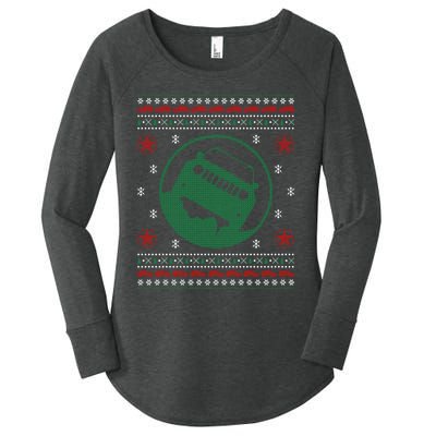 Offroad Vehicle Ugly Christmas Sweater Outdoor Women's Perfect Tri Tunic Long Sleeve Shirt