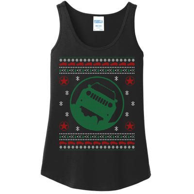 Offroad Vehicle Ugly Christmas Sweater Outdoor Ladies Essential Tank