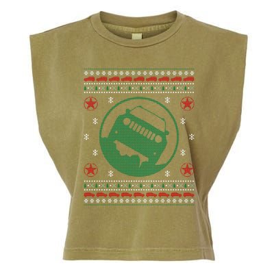 Offroad Vehicle Ugly Christmas Sweater Outdoor Garment-Dyed Women's Muscle Tee