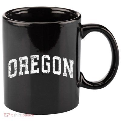 Oregon Vintage Varsity Sports Text 11oz C Handle Ceramic Mug