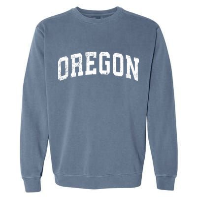 Oregon Vintage Varsity Sports Text Garment-Dyed Sweatshirt