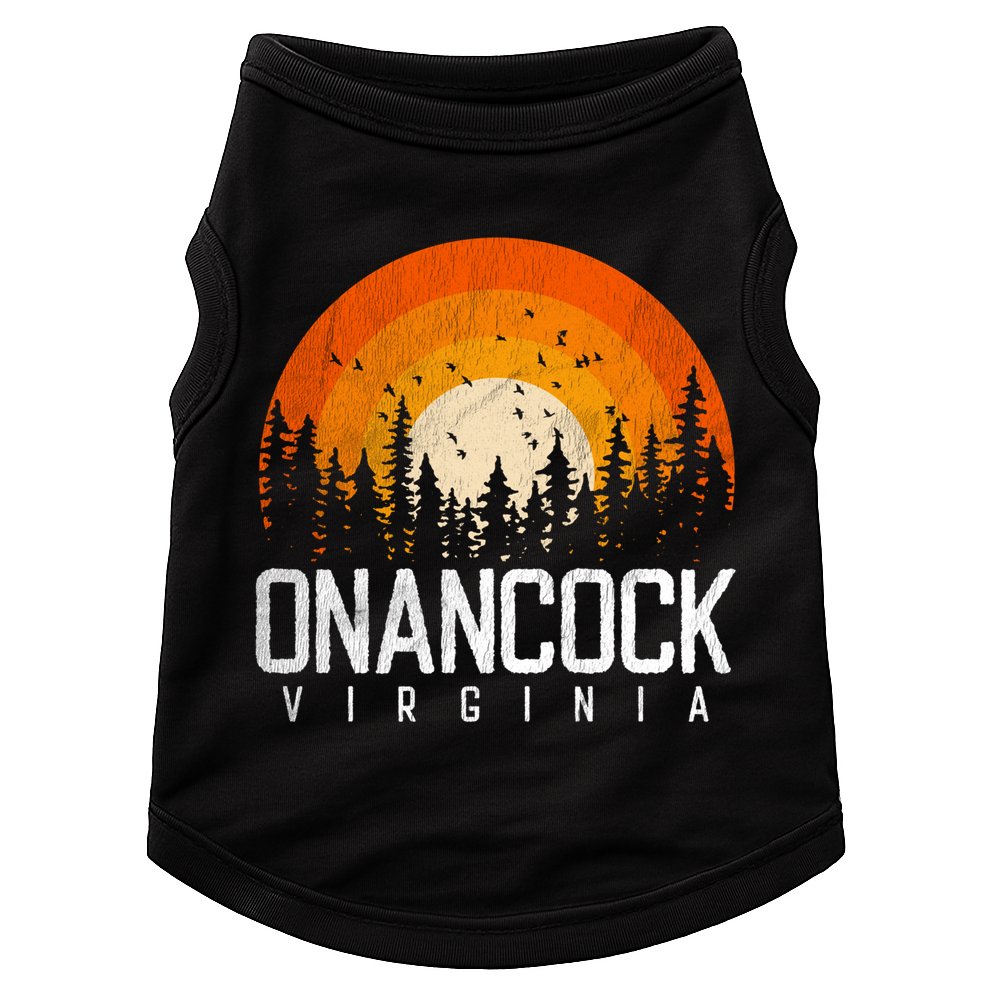Onancock Virginia Va Gift Vintage 70s 80s 90s Retro Gift Doggie Tank