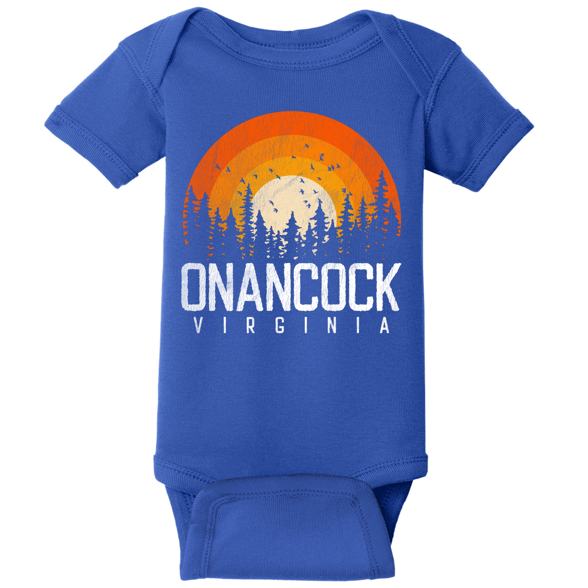 Onancock Virginia Va Gift Vintage 70s 80s 90s Retro Gift Baby Bodysuit