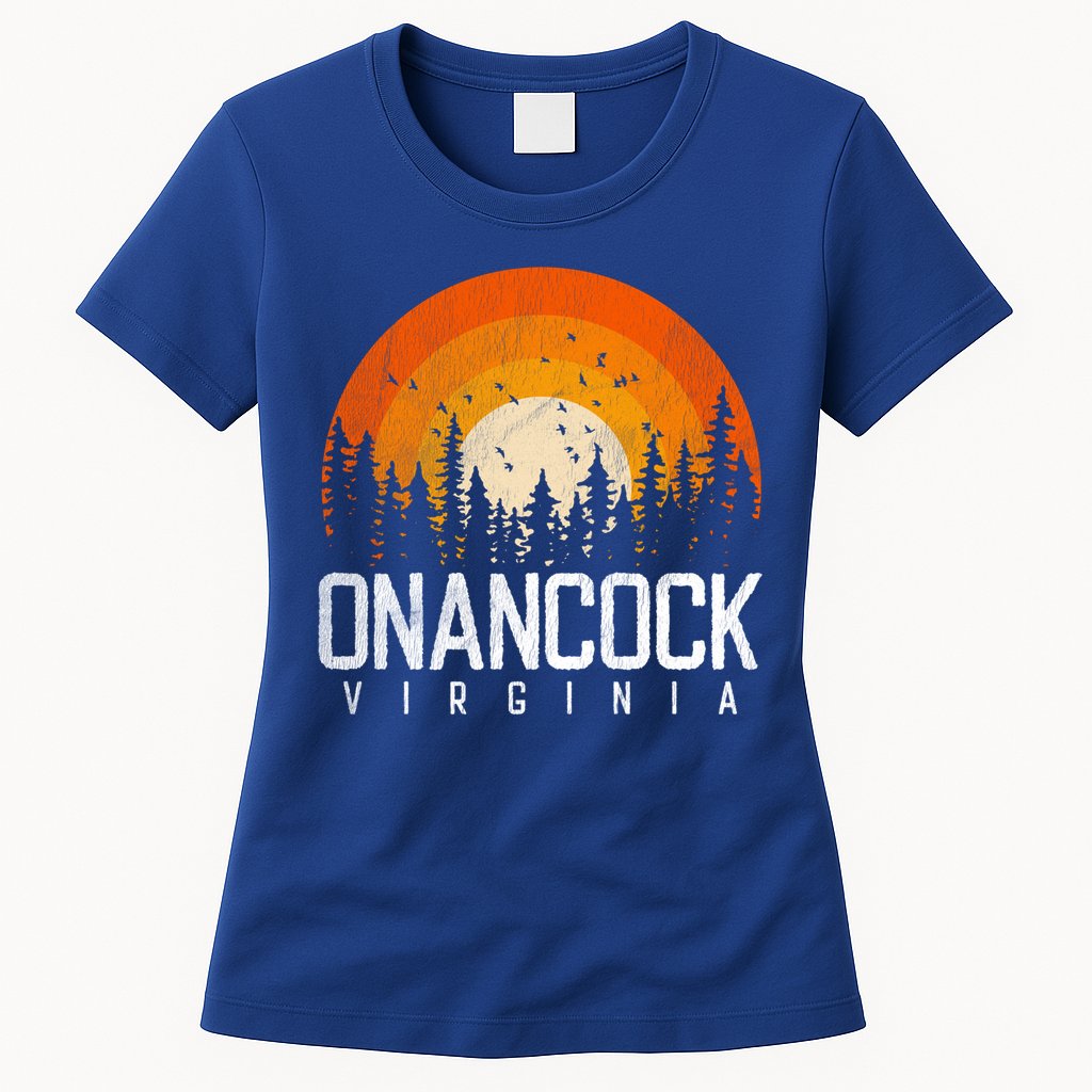 Onancock Virginia Va Gift Vintage 70s 80s 90s Retro Gift Womens T-Shirt