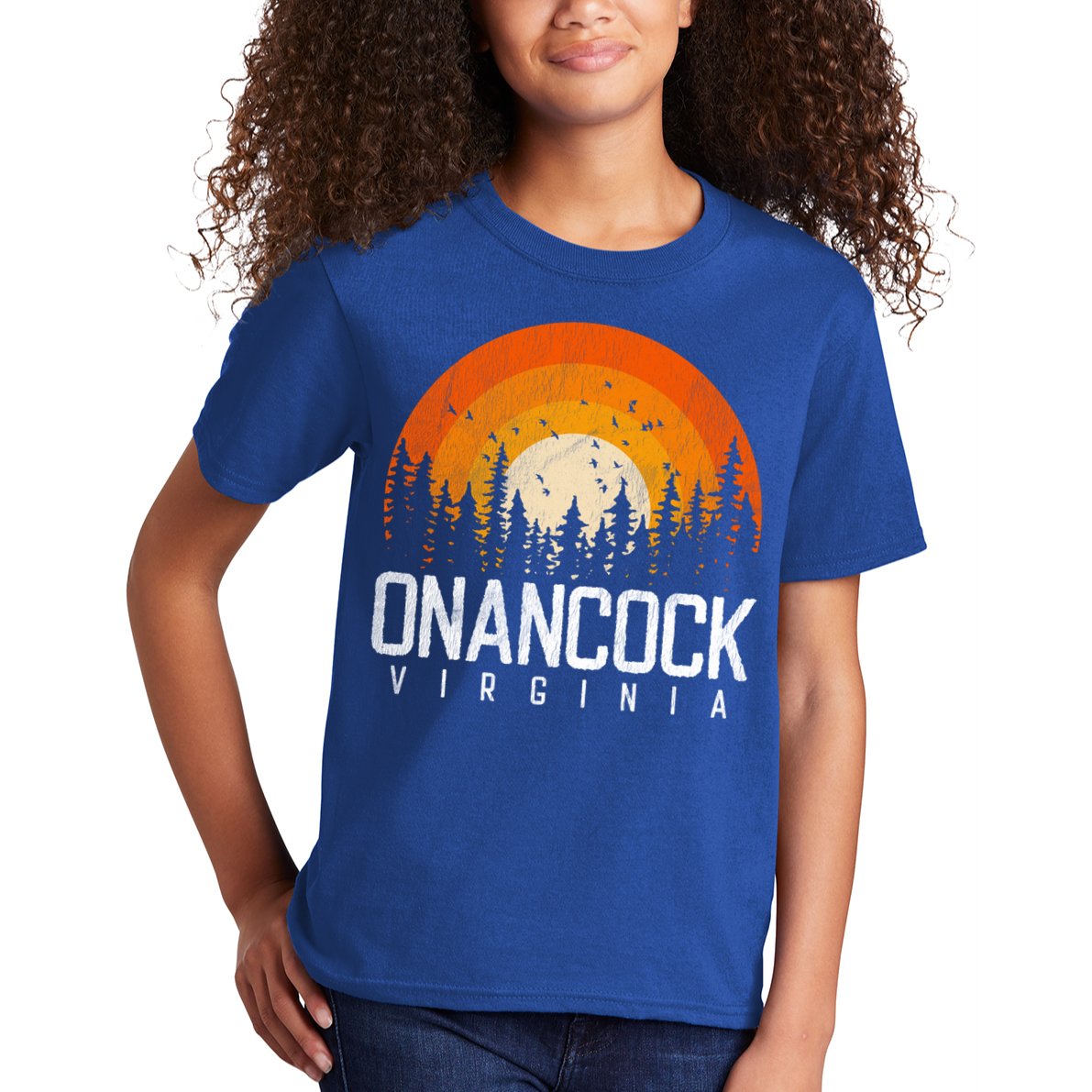 Onancock Virginia Va Gift Vintage 70s 80s 90s Retro Gift Kids T-Shirt
