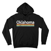 Oklahoma Vintage Worn Design Retro Stripes Classic Hoodie