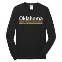 Oklahoma Vintage Worn Design Retro Stripes Classic Tall Long Sleeve T-Shirt