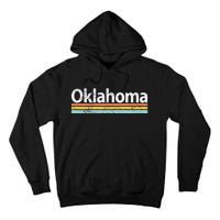 Oklahoma Vintage Worn Design Retro Stripes Classic Tall Hoodie