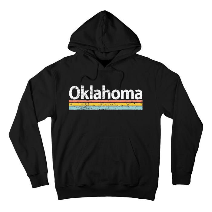 Oklahoma Vintage Worn Design Retro Stripes Classic Tall Hoodie