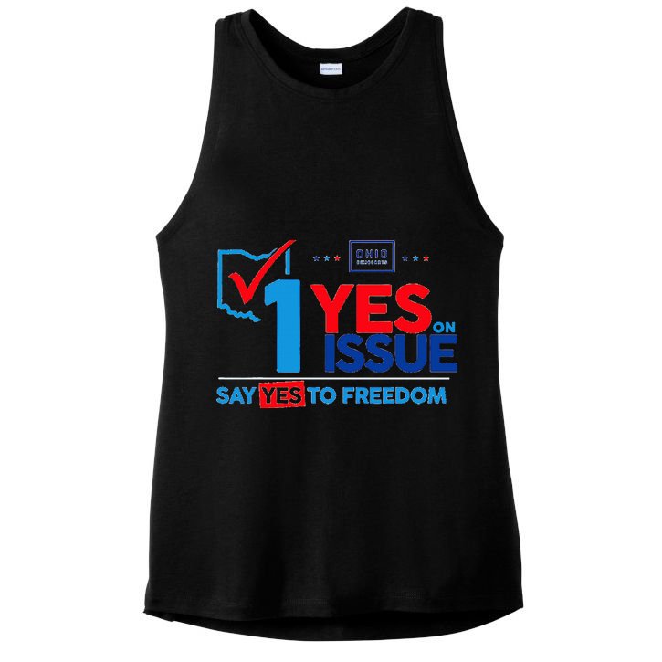 Ohio Vote YES in November on Issue 1 Ladies PosiCharge Tri-Blend Wicking Tank