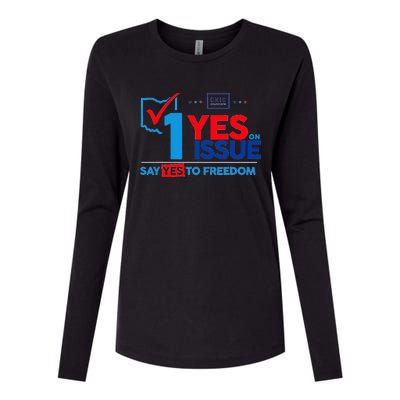 Ohio Vote YES in November on Issue 1 Womens Cotton Relaxed Long Sleeve T-Shirt