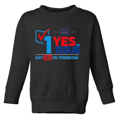 Ohio Vote YES in November on Issue 1 Toddler Sweatshirt