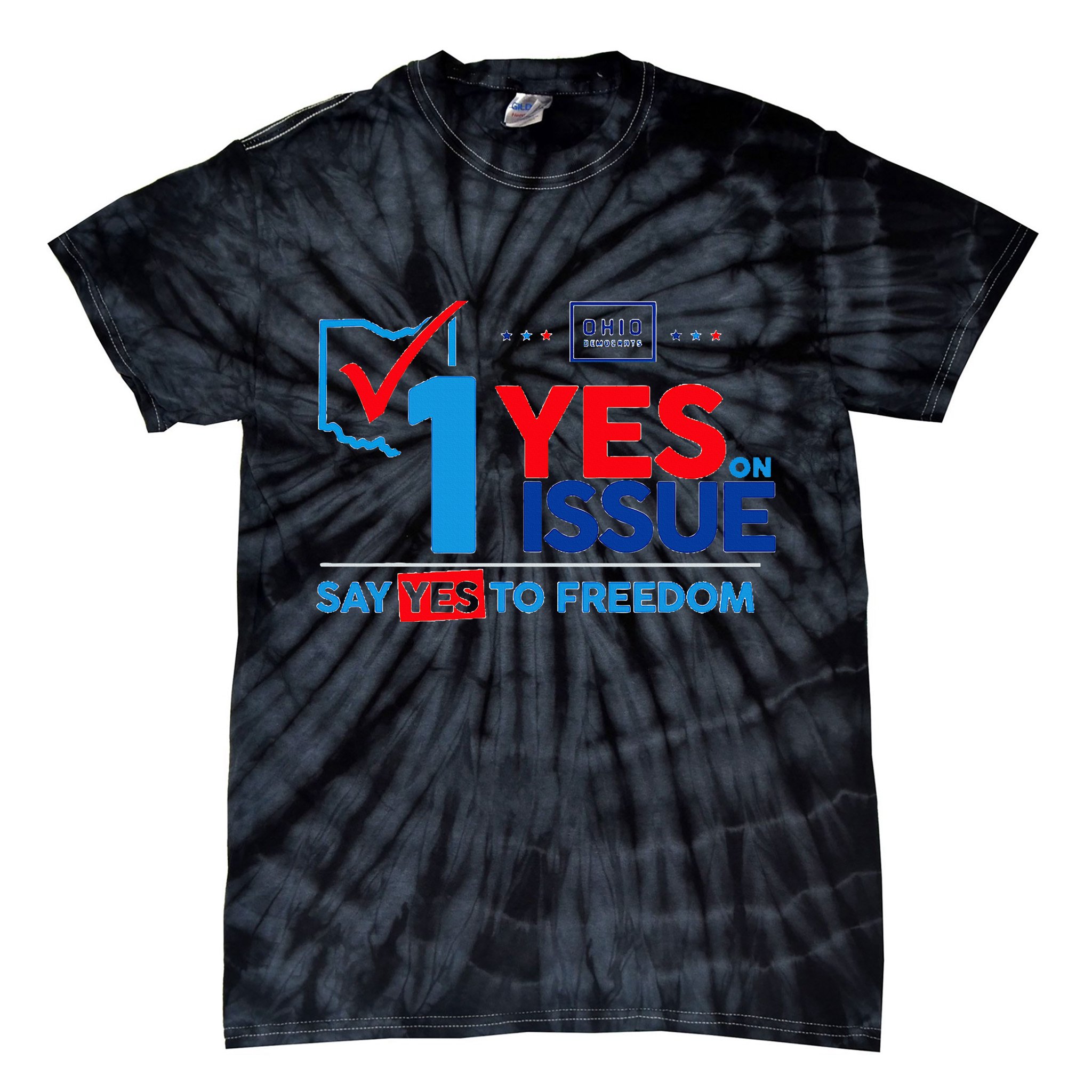 Ohio Vote YES in November on Issue 1 Tie-Dye T-Shirt