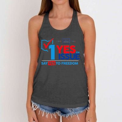 Ohio Vote YES in November on Issue 1 Women's Knotted Racerback Tank