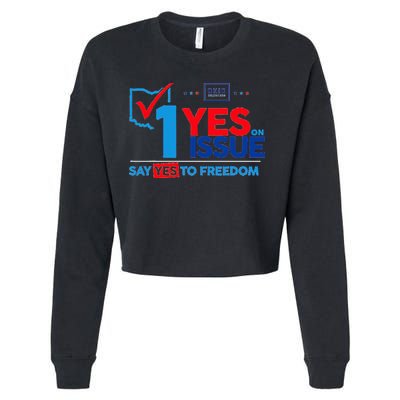 Ohio Vote YES in November on Issue 1 Cropped Pullover Crew