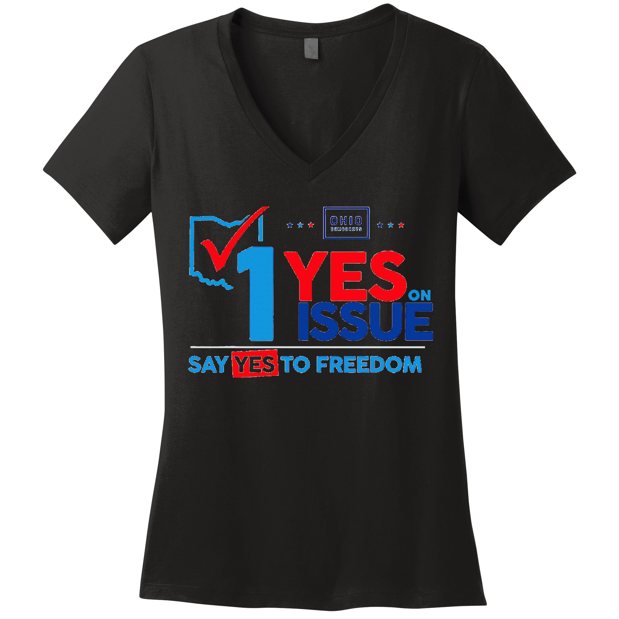Ohio Vote YES in November on Issue 1 Women's V-Neck T-Shirt