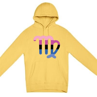 Omnisexual Virgo Zodiac Sign Omnisexual Pride Flag Funny Gift Premium Pullover Hoodie