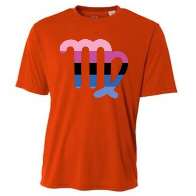 Omnisexual Virgo Zodiac Sign Omnisexual Pride Flag Funny Gift Cooling Performance Crew T-Shirt