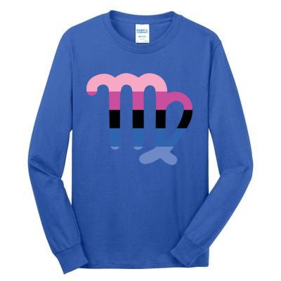 Omnisexual Virgo Zodiac Sign Omnisexual Pride Flag Funny Gift Tall Long Sleeve T-Shirt