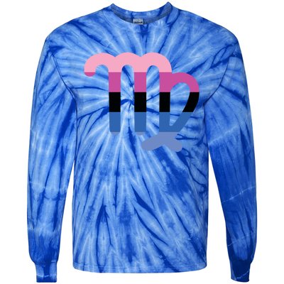 Omnisexual Virgo Zodiac Sign Omnisexual Pride Flag Funny Gift Tie-Dye Long Sleeve Shirt