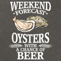 Oysters With A Chance Of Beer Weekend Forecast Funny Seafood Cotton Canvas Backpack