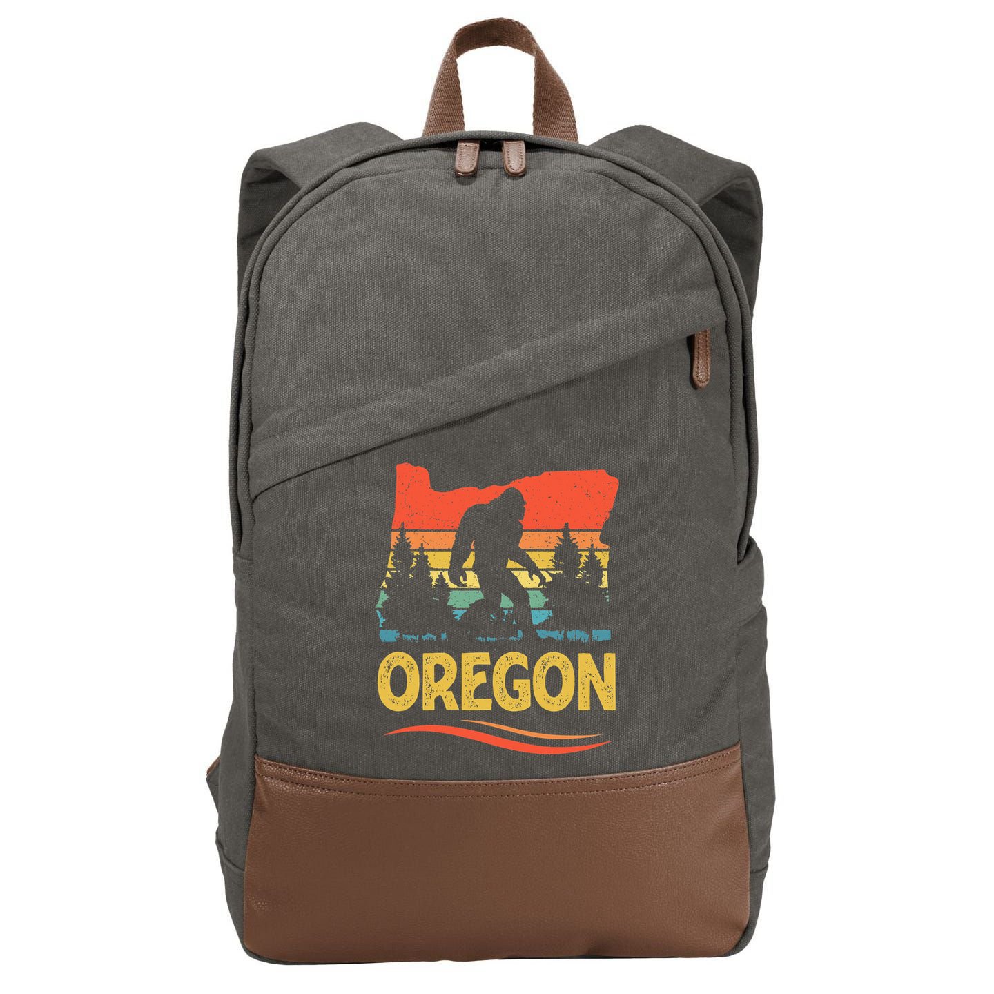 Oregon with a Bigfoot Cotton Canvas Backpack