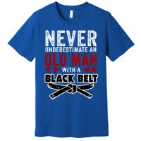 Old With A Black Belt Karate Martial Arts Gift Premium T-Shirt