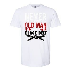 Old With A Black Belt Karate Martial Arts Gift Softstyle CVC T-Shirt