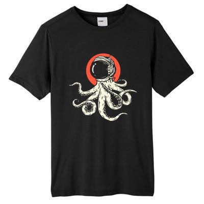 Octopus With Astronaut Helmet Illustration Graphic Cool Gift Tall Fusion ChromaSoft Performance T-Shirt