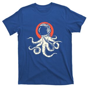 Octopus With Astronaut Helmet Illustration Graphic Cool Gift T-Shirt