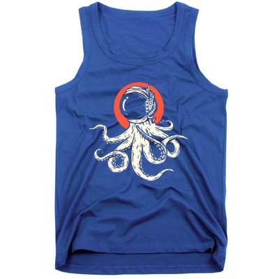 Octopus With Astronaut Helmet Illustration Graphic Cool Gift Tank Top