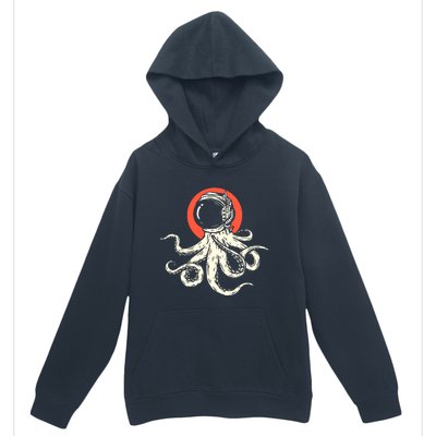 Octopus With Astronaut Helmet Illustration Graphic Cool Gift Urban Pullover Hoodie