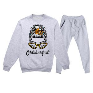 Oktoberfest Women Bavarian Octoberfest German Oktoberfest Premium Crewneck Sweatsuit Set