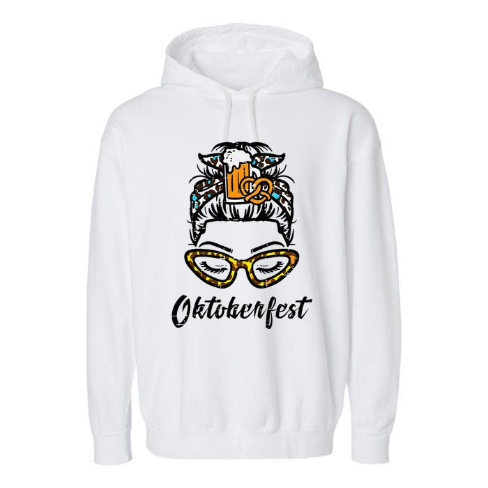 Oktoberfest Women Bavarian Octoberfest German Oktoberfest Garment-Dyed Fleece Hoodie