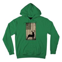 Outdoor Whitetail Buck Deer Usa Flag Big Game Hunter Hoodie