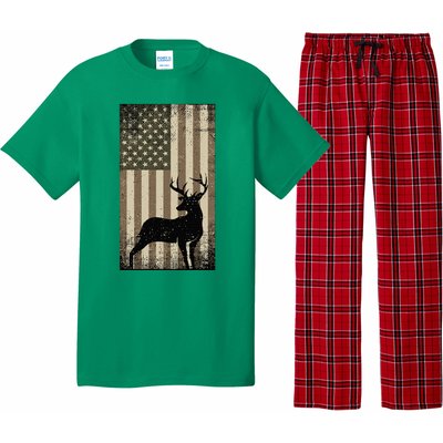 Outdoor Whitetail Buck Deer Usa Flag Big Game Hunter Pajama Set