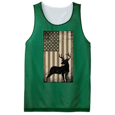 Outdoor Whitetail Buck Deer Usa Flag Big Game Hunter Mesh Reversible Basketball Jersey Tank