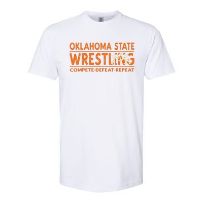 Oklahoma Wrestling Compete Defeat Repeat Softstyle CVC T-Shirt