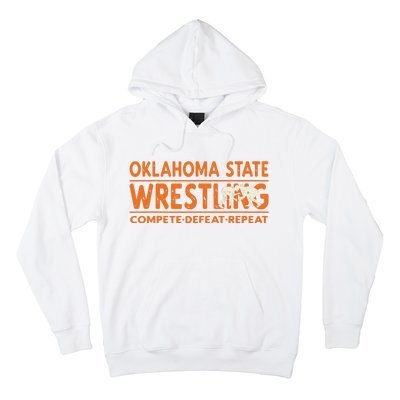 Oklahoma Wrestling Compete Defeat Repeat Hoodie