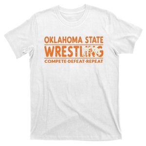 Oklahoma Wrestling Compete Defeat Repeat T-Shirt