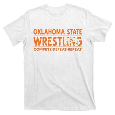 Oklahoma Wrestling Compete Defeat Repeat T-Shirt