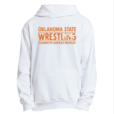 Oklahoma Wrestling Compete Defeat Repeat Urban Pullover Hoodie