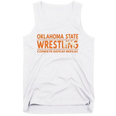 Oklahoma Wrestling Compete Defeat Repeat Tank Top