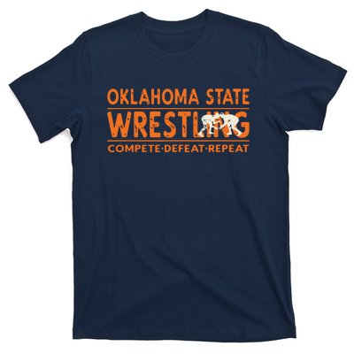 Oklahoma Wrestling Compete Defeat Repeat T-Shirt