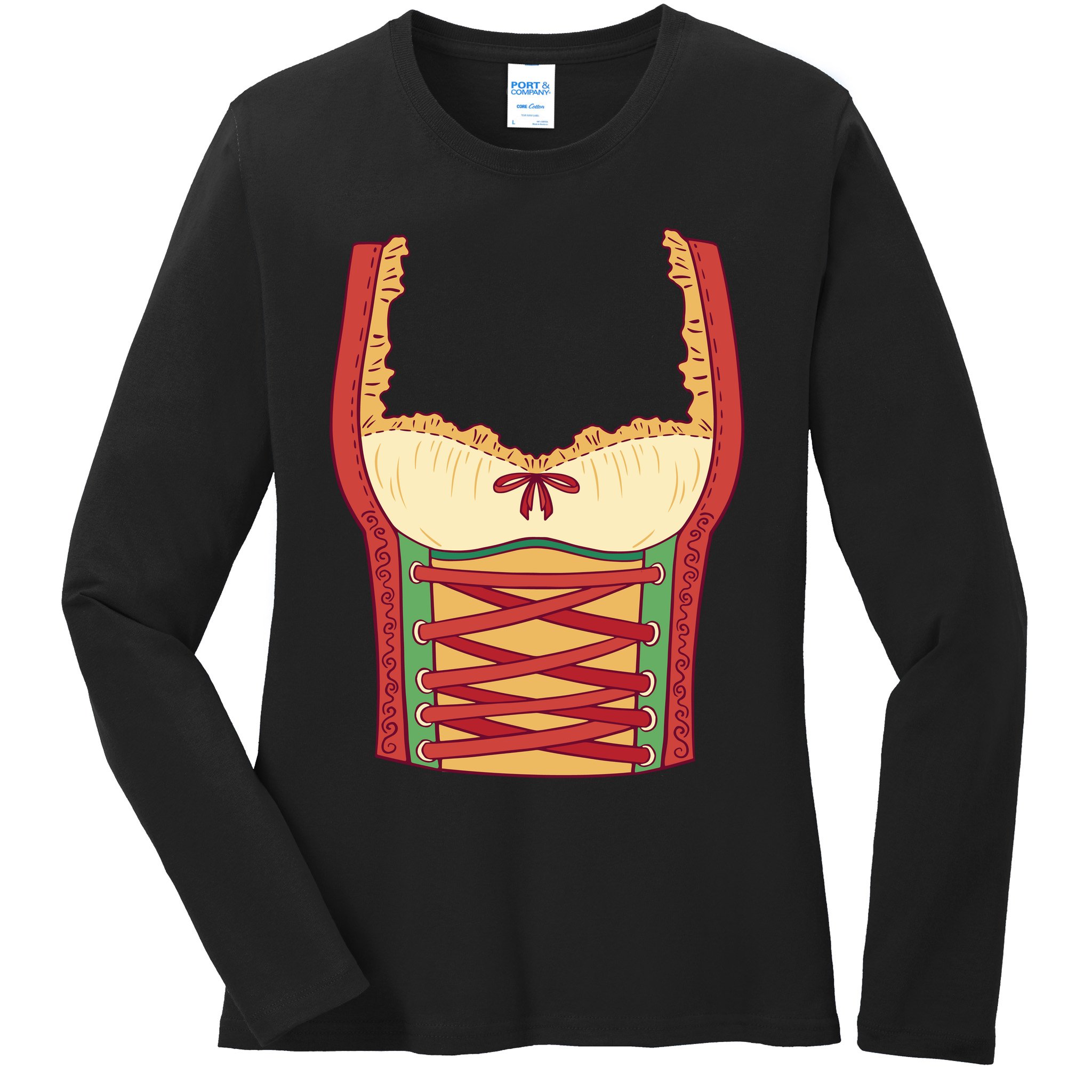 Oktoberfest Woman Costume Ladies Long Sleeve Shirt
