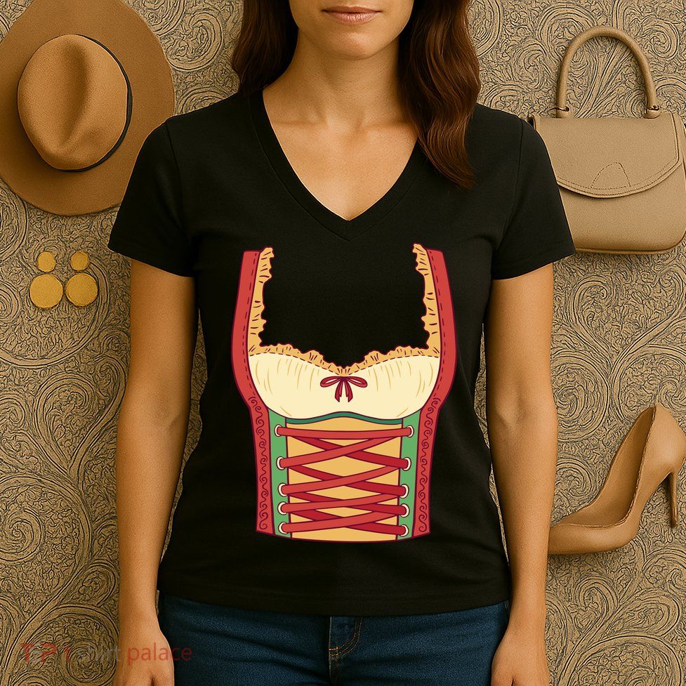Oktoberfest Woman Costume Women's V-Neck T-Shirt