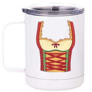 Oktoberfest Woman Costume 12 oz Stainless Steel Tumbler Cup